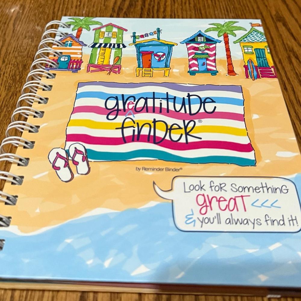 🔥 NEW Reminder Binder Gratitude Finder Journal Planner Spiral Notebook: Beach